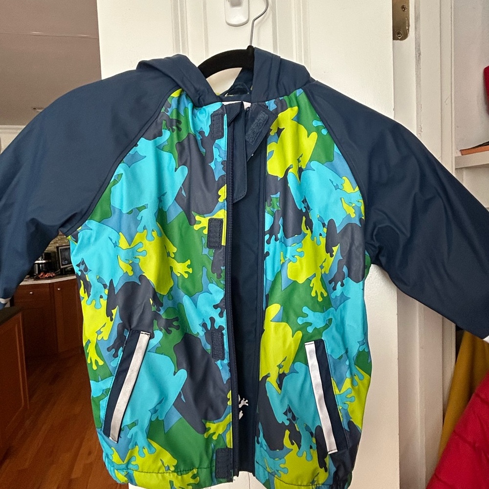 Kids Colorful Camouflage Rain Rubber fleece Jacket coat